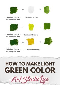 how to make light green color art studio life