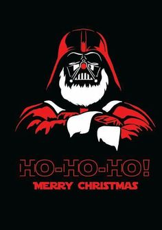 a darth vader christmas card with the words ho hoo merry christmas on it