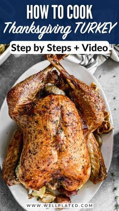 Turkey Dinner Recipes Thanksgiving, Roast Turkey Recipes Thanksgiving, Easy Turkey Recipes Thanksgiving, Turkey Rub Recipes, Easy Thanksgiving Turkey, Best Thanksgiving Turkey Recipe, Perfect Roast Turkey, Whole Turkey Recipes, Easy Turkey Recipes