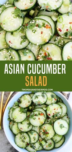 This Cucumber Salad, Asian Dinner Side Dishes, Weight Watcher Cucumber Salad, Keto Chinese Side Dishes, Cucumber Salad Whole 30, Side Dishes For Chinese Food, Vegan Asian Side Dishes, Sides For Asian Dishes, Chinese Cucumber Salad Recipe