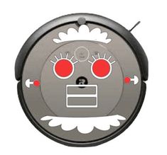 an image of a robot with red eyes