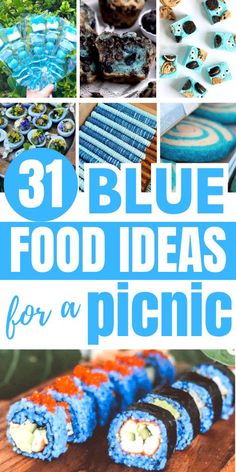 blue food ideas for a picnic