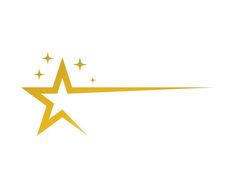 a gold star with five stars on it's side, and one is in the middle