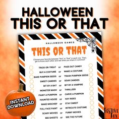 this or that halloween game is perfect for kids to play