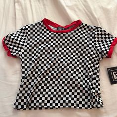 Sexy Checkered Crop Top. Brand New And Very Trendy ! Trendy And Stylish. Can Be Worn As Causal Wear. Brand New Condition Red Fitted Y2k Crop Top, Edgy Red Crop Top For Summer, Checkered Crop Top, Fashion 2024, Autumn Winter Fashion, Winter Fashion, Crop Top, Cherry, Womens Sizes