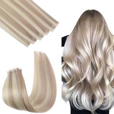 Virgin Tape in Extensions Highlight Blonde Hair Type: Injection tape in hair extensions, 100% Virgin human hair Hair Setting: Can be curled, straightened, washed and cut. Hair Texture: Natural straight, and have a natural wave when wet or left to air dry or diffused. Tape Size: 0.8cm x 4cm Hair Weight: 2.5g per piece Hair Length: 14"-22" Handing Time: Virgin Hair is our high quality hair extensions, it is a semi-finished product. It will take about 20-30 days to finish. What is Injection Tape in Blond Shades, Seamless Blonde, Blonde Hair Types, Highlight Blonde, Hair Stripping, Tape Ins, Real Human Hair Extensions, Hair Tape