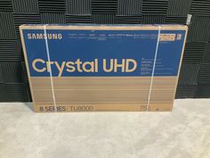 the box for the new samsung crystal uhd