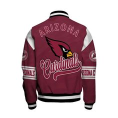 Arizona Cardinals American Football League Pattern Varsity Jacket SH1 V2 VARSITY JACKET The varsity jacket is perfect for the ones who are looking for a statement outwear option to make a cool casual outfit. It is not only trendy but also a practical item to wear during the colder season. It is perfect for casual... Casual Black Outerwear For Game Day, Team-colored Track Jacket For Game Day In Winter, Team-colored Outerwear For Game Day And Sports Season, Game Day Long Sleeve Winter Track Jacket, Team-colored Long Sleeve Track Jacket For College, Long Sleeve Track Jacket For Game Day In Winter, Sporty Hooded Outerwear For Game Day, Winter Long Sleeve Track Jacket For Game Day, Long Sleeve Outerwear With Ribbed Cuffs For Game Day