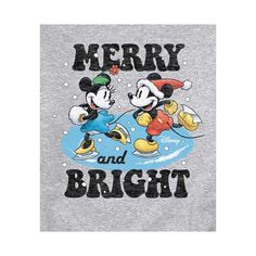 mickey and minnie merry and bright t - shirt