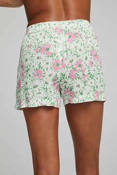 Florals for spring: groundbreaking. Add a dose of floral print to your everyday with our Women's Ollie Boxer Shorts, designed with an elastic waist and side pockets. Style with matching shirt (sold separately). Color: Grass Daisy Floral Women's Ollie Boxer Shorts Fabric Content: 100% Rayon Model is 5'9" and wearing a size small Imported Style: CW9548-CHA7130-GRS Men Fits, Boxer Shorts, Matching Shirts, Boy Or Girl, Elastic Waist, Daisy, Floral Print, Floral Prints, Pants For Women