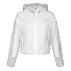 (WMNS) Nike Sportswear Windrunner Jacket 'Transparent White' CU6579-975 (Women's) Windrunner Jacket, White Jacket, Stylish Sneakers, Nike Sportswear, Nike Jacket, Vest Jacket, Perfect Pair, Nike, Things To Sell