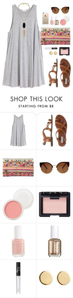 "beaded bag" by classically-preppy ❤ liked on Polyvore featuring H&M, Steve Madden, MANGO, Christian Dior, NARS Cosmetics, Essie, Loren Stewart, Kendra Scott, women's clothing and women Chique Outfit, 80’s Fashion, Beaded Bag, Looks Style, Nars Cosmetics, Kendra Scott, Look Cool, Cute Fashion