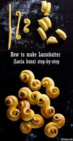 an image of how to make lunskratter buns step - by - step