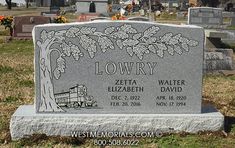 the headstone of lorry zetzta walter and elizabeth david, who were buried in