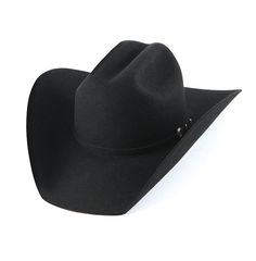 Specialist 4X Black Hat Black Felt Hat With Flat Crown For Ranch, Western Style Rigid Brimmed Top Hat, Western Style Brimmed Top Hat, Adjustable Western Top Hat For Formal Occasions, Fitted Hat Bands For Western-themed Events, Classic Black Hat With Adjustable Fit, Classic Black Adjustable Hat, Western Style Adjustable Black Hat, Rodeo Flat Crown Rigid Felt Hat