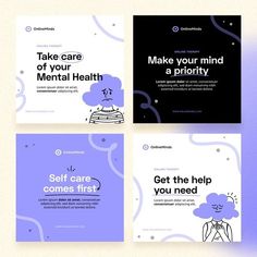 Social Media Posts For Mental Health, Who We Are Post Design, Medical Instagram Feed, Medical Instagram Post, Mindfulness Design, Instagram Posts Design, Medical Instagram, Post Instagram Design, Medical Post