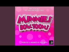 the album cover for minnie's bow - town is shown in pink and purple