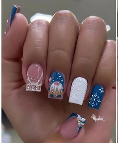 Xmas Manicure, Bella Nails, December Nails, Wow Nails, Nail Art Designs Diy, Short Square Acrylic Nails, Nails Christmas, Christmas Nails Acrylic