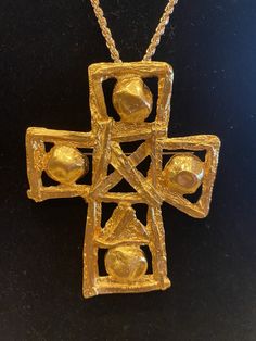 Extra Large Vintage Christian Lacroix Bijoux Ornate Cross Brooch Pendant Christian Lacroix Jewelry, Cross Brooch, Ornate Cross, Christian Lacroix, Cross Pendant, Extra Large, Square, Pendant, Quick Saves