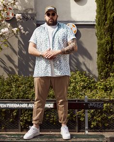 Plus Size Male Fashion Summer, Outfits For Men Plus Size, Plus Size Mens Summer Outfits, Mens Outfits Plus Size, Fat Man Fashion, Big Guy Fashion