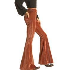 Style number: WPB2673 Copper corduroy bell bottoms High rise Extra stretch 96% polyester, 4% spandex​ Copper Pants, Rust Pants, Corduroy Bell Bottoms, Womens Flare Jeans, Movies Outfit, Bell Bottom Pants, Lovely Clothes, Rock Roll, Country Outfits