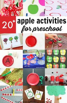 20 apple activities for preschool to play with