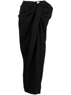 Rosie Assoulin Rosebud Draped Maxi Skirt - Farfetch Elegant Draped Bottoms With Ruched Sides, Ruched Draped Long Skirt For Formal Occasions, Draped Skirt With Ruched Sides For Evening, Formal Long Draped Ruched Skirt, Formal Ruched Long Draped Skirt, Formal Long Ruched Draped Skirt, Elegant Draped Skirt With Ruched Sides For Evening, Elegant Evening Draped Skirt With Ruched Sides, Chic Draped Evening Maxi Skirt