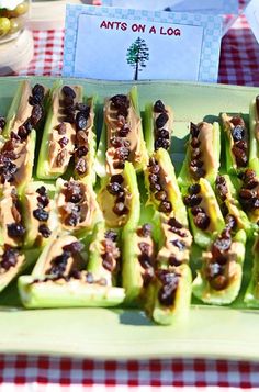 there are many appetizers on the table ready to be eaten at this event