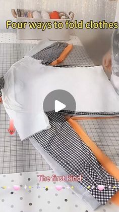 a video demonstrating how to fold clothes on a sewing machine