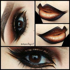 Gorgeous Extreme Make-up, Steampunk Makeup, Fantasy Make-up, Mekap Mata, Drag Make-up, Ardell Lashes, Lady Like, Crazy Eyes, Makijaż Smokey Eye