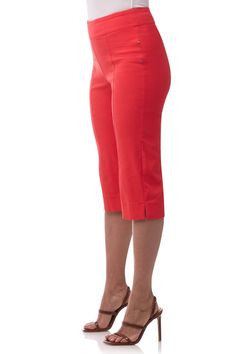 Show off your original style with these capris. The front seam details are not only chic, they also create a slimming effect so you can go about your day feeling confident and stylish and the touch of bling from the small rivets don't hurt either! With easy pull-on styling, you can spend less time fumbling with zippers and closures while remaining comfortable all day long. These capris are great for styling just the way you want so you can feel fabulous while tackling that to do list.Mid-rise st Feeling Confident, Just The Way, Feel Confident, Rivets, To Do List, Mid Rise, Capri, It Hurts, Zipper