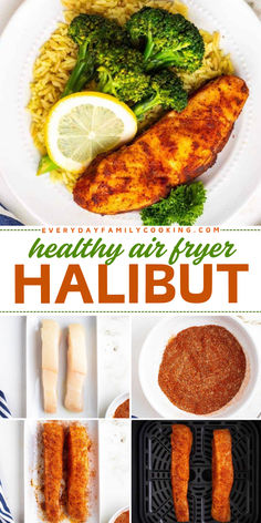 This Healthy Air Fryer Halibut Recipe is the perfect healthy eating idea! With halibut filets and no breading, it is an easy to make seafood dish that's sure to be a crowd pleaser. Try this seafood dish tonight for a healthy dinner option you will love!