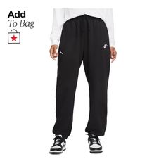 in stock Nike Pants For Winter Streetwear, Nike Winter Streetwear Pants, Sporty Fleece Pants For Streetwear, Sporty Streetwear Fleece Pants, Fleece Sportswear Bottoms For Streetwear, Fleece Bottoms For Streetwear, Nike Sweatpants For Sports Season Streetwear, Nike Sportswear Pants For Winter, Nike Fleece Leisure Bottoms