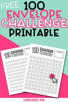 the free printable 100 envelope challenge for everyone