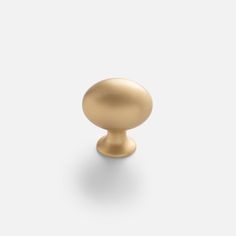 a gold knob on a white background