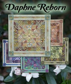 the cover of dappne reborn's book, featuring four different designs