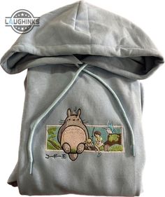 Totoro Sweatshirt, Studio Ghibli Shirt, Totoro Hoodie, Totoro Shirt, Embroidery Crewneck, Neighbor Totoro, Anime Sweatshirt, Embroidered Crewneck, My Neighbor Totoro