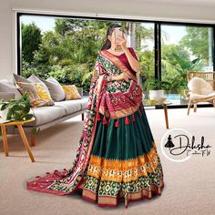 Tussar Silk Lehenga Choli wedding lehenga Pichwai Patola lengha Chaniya Choli Garba lehenga Traditional Outfit bridesmaid lehengas                        Lehenga Choli Lehenga(Stitched) Lehenga Fabric : Tussar Silk  Lehenga Work : Patola Print With foil work  Waist : SUPPORTED UP TO 42 Lehenga Closer : Drawstring With Heavy Tassels and Zip Stitching : Stitched With Canvas and attached with Can Can Length : 42 Flair : 3.80 Meter  Inner : Micro Cotton Blouse(Unstitched) Blouse fabric : Tussar Silk  Blouse Work : foil Printed Blouse Length : 0.80 Meter Dupatta Dupatta Fabric : Tussar Silk Dupatta Work : Patola Print with Gotta Patti Lace Border also comes with tassels  Dupatta Length : 2.5 Meter Package Contain : Lehenga, Blouse, Dupatta, Drawstring with Zip, Tassels Weight : 1.150 KG #lnbleh Meenakari Semi-stitched Sharara For Designer Wear, Traditional Floor-length Sharara With Dupatta, Navratri Semi-stitched Sharara With Dupatta, Diwali Anarkali Semi-stitched Lehenga, Semi-stitched Gown For Navratri And Traditional Ceremonies, Semi-stitched Gown For Diwali And Traditional Ceremonies, Anarkali Sharara With Meenakari In Traditional Drape, Floor-length Sharara With Dupatta For Navratri, Navratri Pre-draped Floor-length Saree With Dupatta