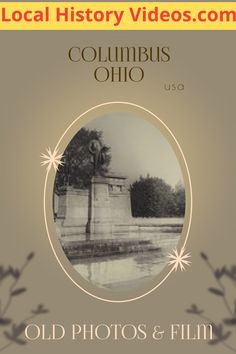 an old photo is shown with the words columbus, usa in it's center