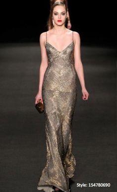 Monique Lhuillier Evening Fall Winter 2015-2016 Sparkly Dresses, Gold Dress, Fame Dr, Long Dresses, Fancy Dresses