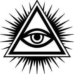 an all seeing eye with rays around it