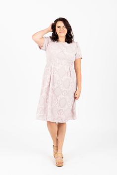 Piper & Scoot: The Grand Textured Lace Dress in Blush Piper And Scoot, Timeless Dress, Blush Color, I Dress, The Knee, Lace Dress, Cold Shoulder Dress, The Dress