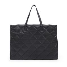 Black leather quilted laptop tote bag Classic Quilted Travel Bag, Classic Everyday Quilted Bag, Classic Quilted Shoulder Bag For Daily Use, Modern Quilted Shoulder Bag For Everyday, Modern Quilted Everyday Shoulder Bag, Classic Quilted Tote Shoulder Bag, Classic Quilted Shoulder Bag For Shopping, Quilted Leather Shoulder Bag For Travel, Leather Quilted Shoulder Bag For On-the-go