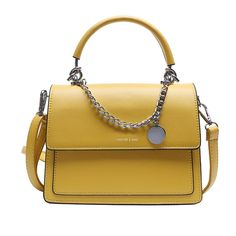 Brand Name: RemielShape: SatchelsPlace Of Origin: ZHE JIANG ?ProvinceHandbags Type: Shoulder BagsTypes of bags: Shoulder HandbagsOrigin: CN(Origin)Main Material: PUClosure Type: COVERHardness: HARDStyle: FashionModel Number: 366Lining Material: PolyesterOccasion: VersatileGender: WOMENPattern Type: SolidNumber of Handles/Straps: SingleInterior: Interior Zipper PocketInterior: Interior CompartmentDecoration: SequinedDecoration: ChainsDecoration: LetterItem Type: Handbagsbag women: sac main femmeb Glamour Vintage, Ladies Bag, Yellow Handbag, Womens Designer Handbags, Designer Shoulder Bags, Casual Tote, Shoulder Messenger Bag, Types Of Bag, Sierra Leone