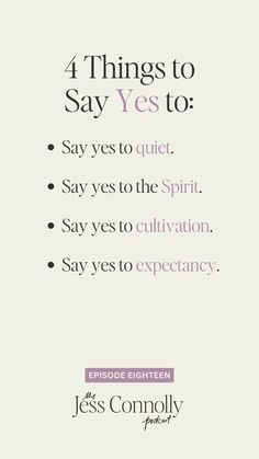 the four things to say yes to each other