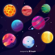 the solar system with different planets