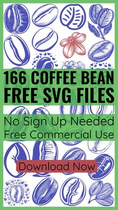 the coffee bean free svg files are available for use on all types of machines