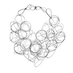 A statement piece certain to be envied, the volumetric Equilibirum Necklace is sure to create a lot of noise. The qualities of the piece are both graphic and sculptural, the flowing circular structures interweaving and lifting off the body. From every angle the necklace changes form and shape, creating a dynamic and mesmerizing effect. Flexible, light woven stainless steel mini cable finished with nylon for a smooth feel. Each piece is hand finished with little accents of sterling silver and/or Rare Earth Magnets, Gold Copper, Black Steel, The Body, Gold Hardware, Semiprecious Stones, Precious Stones, Statement Pieces, Semi Precious