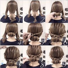 Bridesmaids Hairdo, Hair Doo, Ball Hair, Plaits Hairstyles, Easy Updos, Fast Hairstyles, Easy Hairstyle, Peinados Fáciles Para Cabello Corto, Work Hairstyles