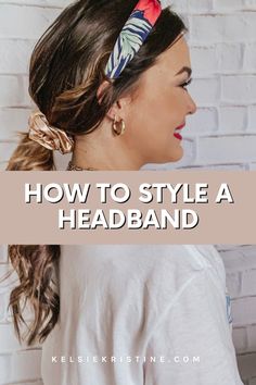 How to style a headband Low Pony With Headband, Headband And Ponytail Hairstyles, How To Wear Hair Accessories, Headbands For Women Over 40 Over 50, Womens Headband Hairstyles, High Ponytail With Headband, Headband With Ponytail, Hair Styles With Headbands Casual, Headband Hairstyles For Work